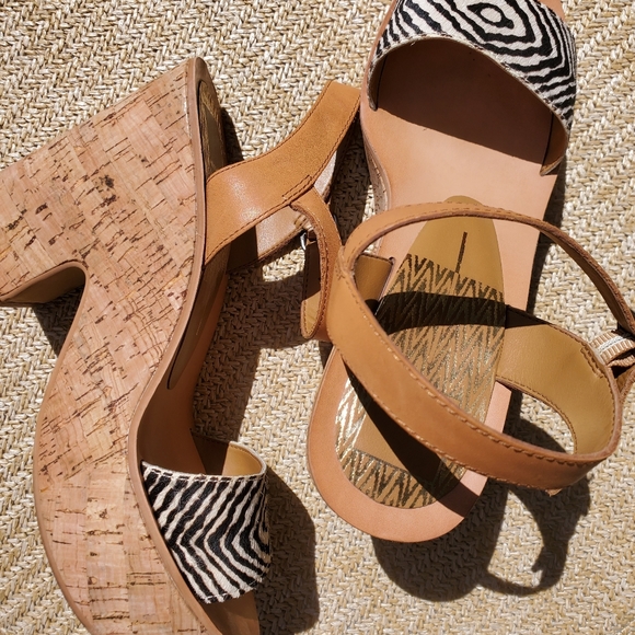 Dolce vita leather and cork platform sandal - Picture 11 of 16